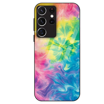 Neon Fluid Dreams - Glass Case For Samsung Galaxy S21 Ultra