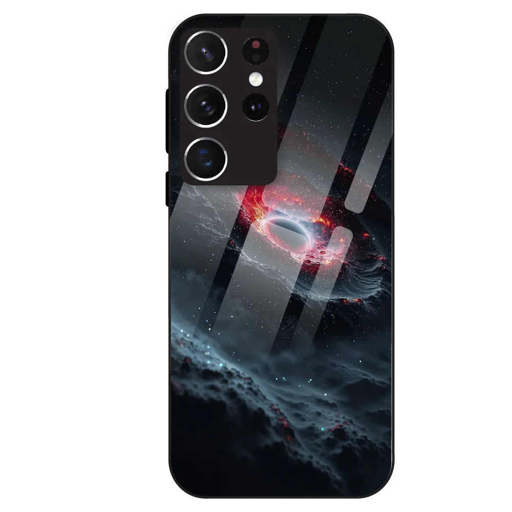 Cosmic Black Hole - Glass Case For Samsung Galaxy S21 Ultra