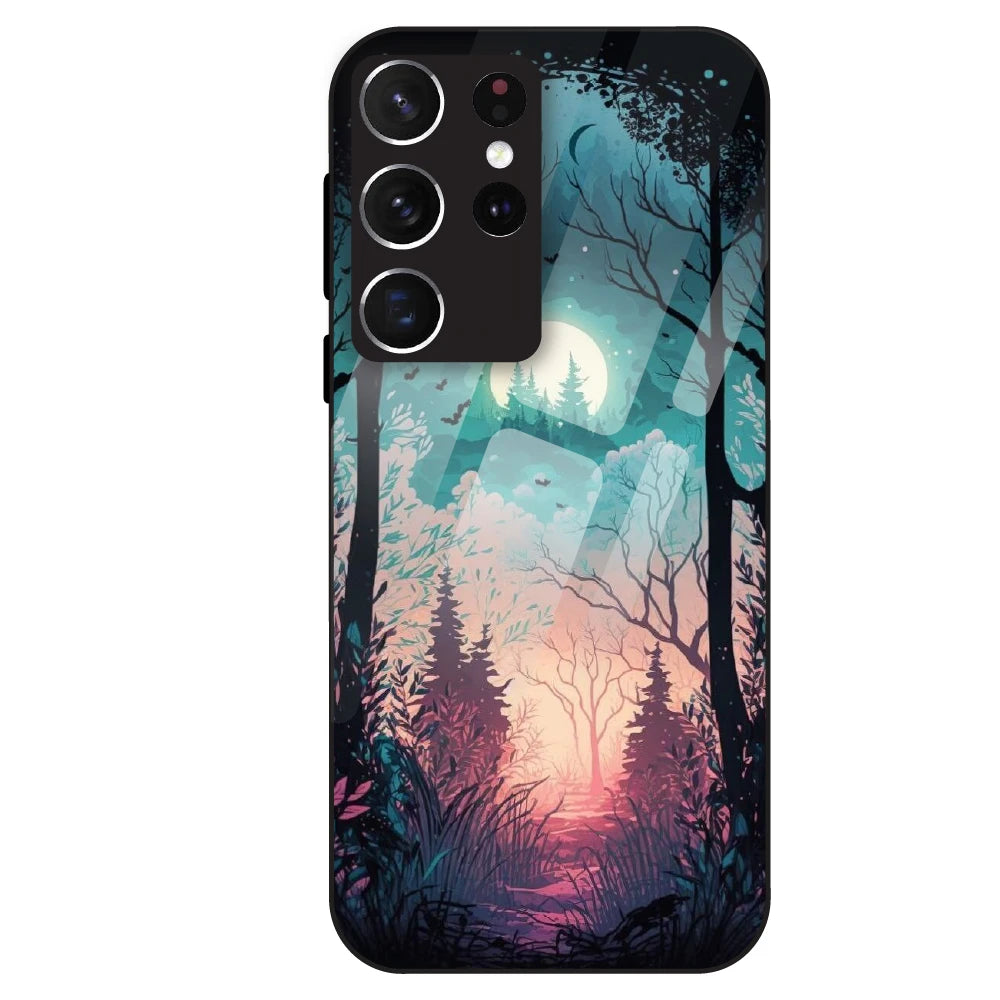 Moonlit Forest - Glass Case For Samsung Galaxy S21 Ultra