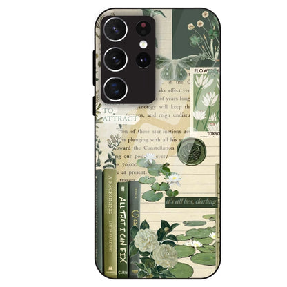 Botanical Vintage Collage - Glass Case For Samsung Galaxy S21 Ultra