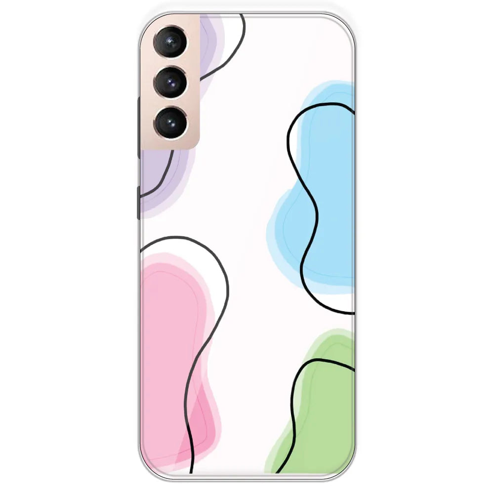 Rainbow Cow Print - Clear Printed Silicone Case For Samsung Galaxy S21