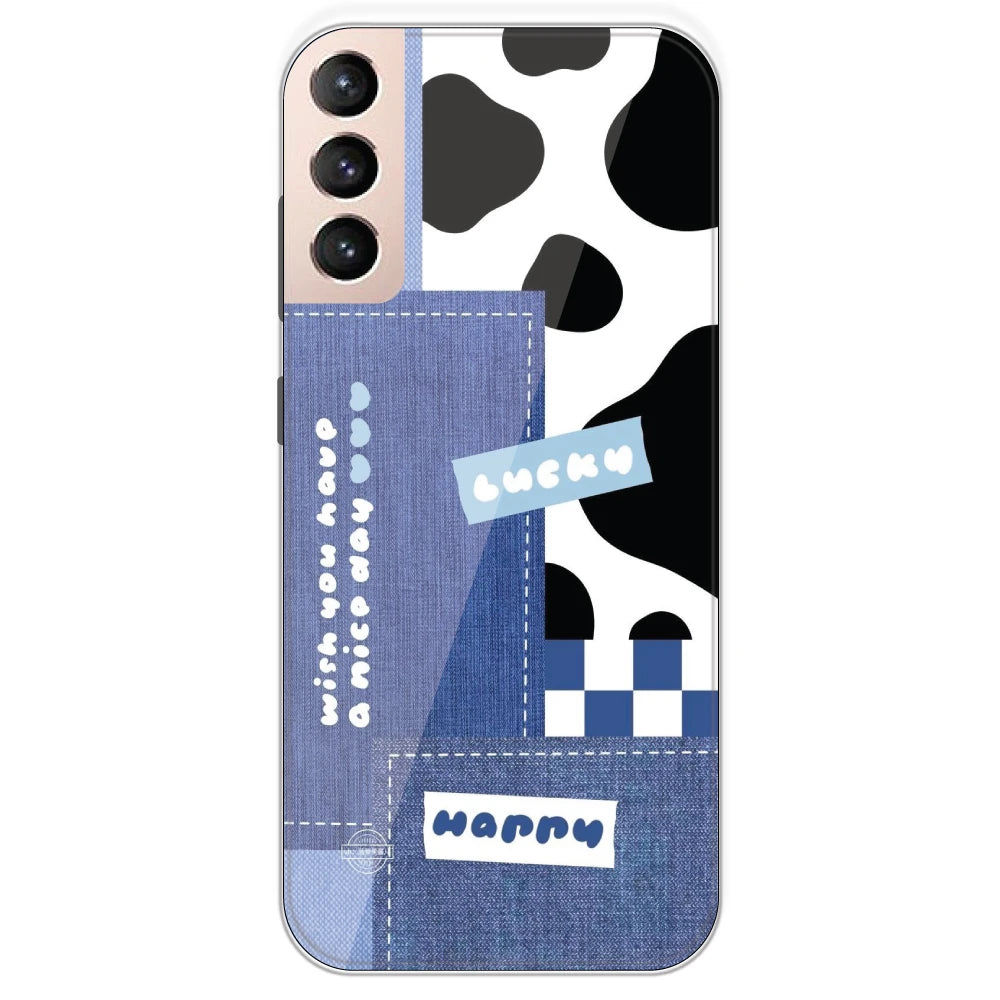 Cow Print Collage - Printed Silicone Case For Samsung Galaxy S21