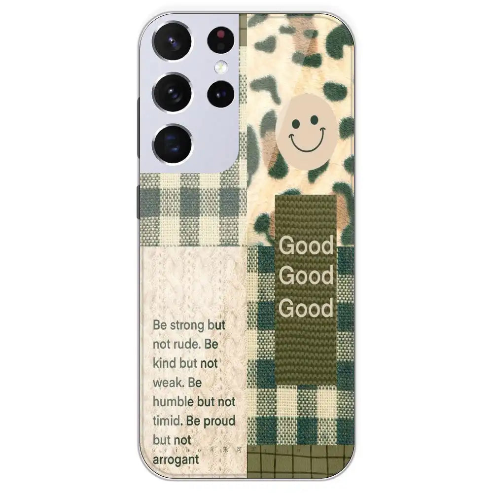 Patchwork Positivity - Printed Silicone Case For Samsung Galaxy S21 Ultra