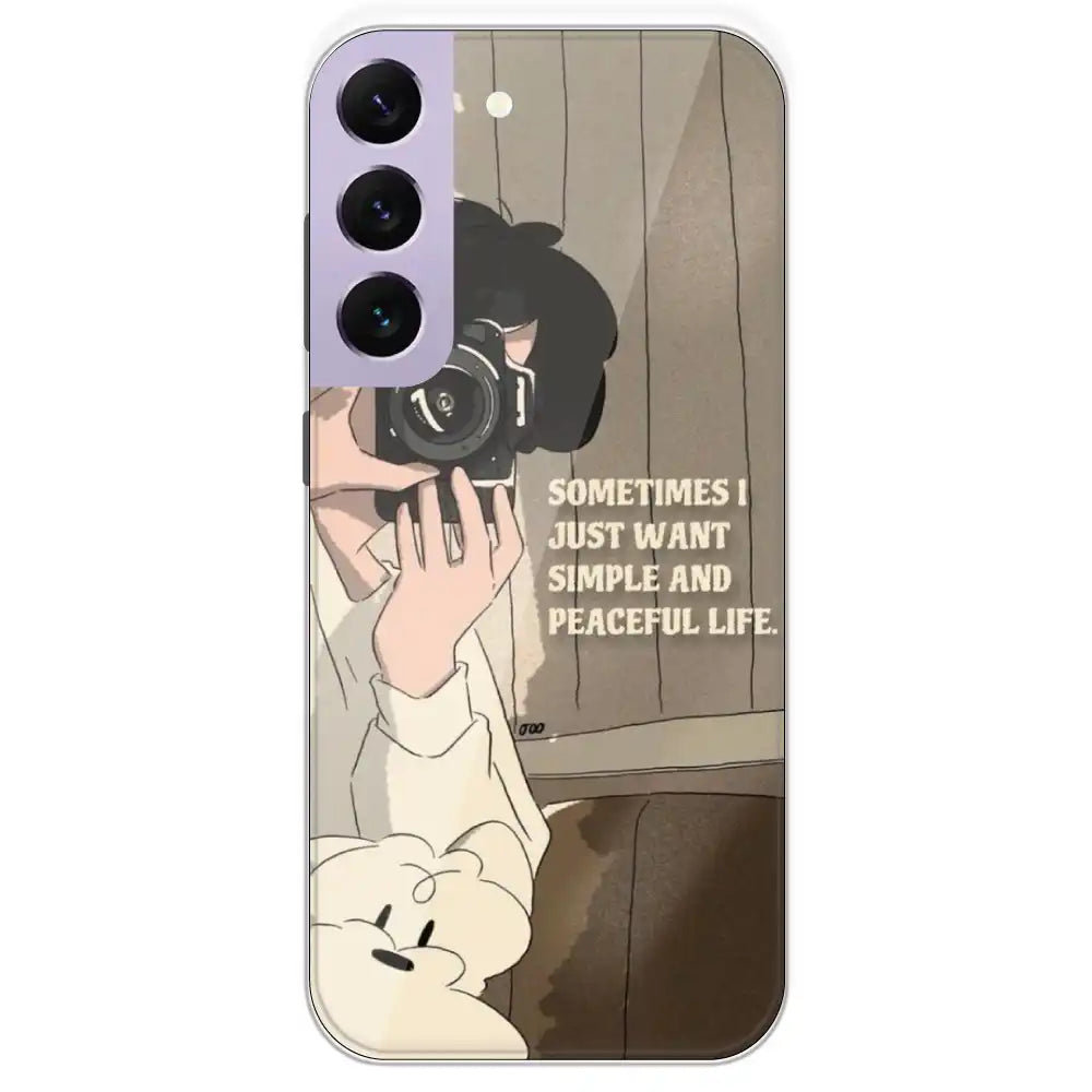 Photographer - Printed Silicone Case For Samsung Galaxy S22 Plus