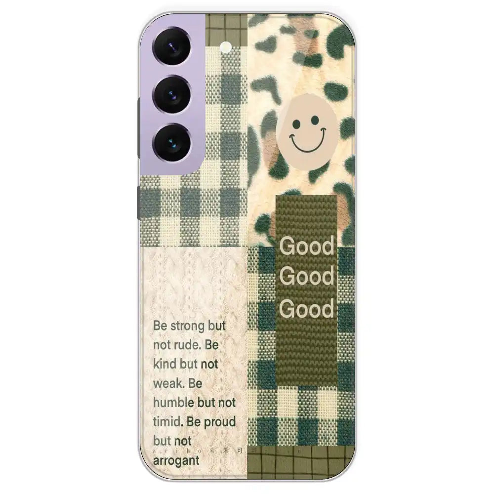Patchwork Positivity - Printed Silicone Case For Samsung Galaxy S22 Plus