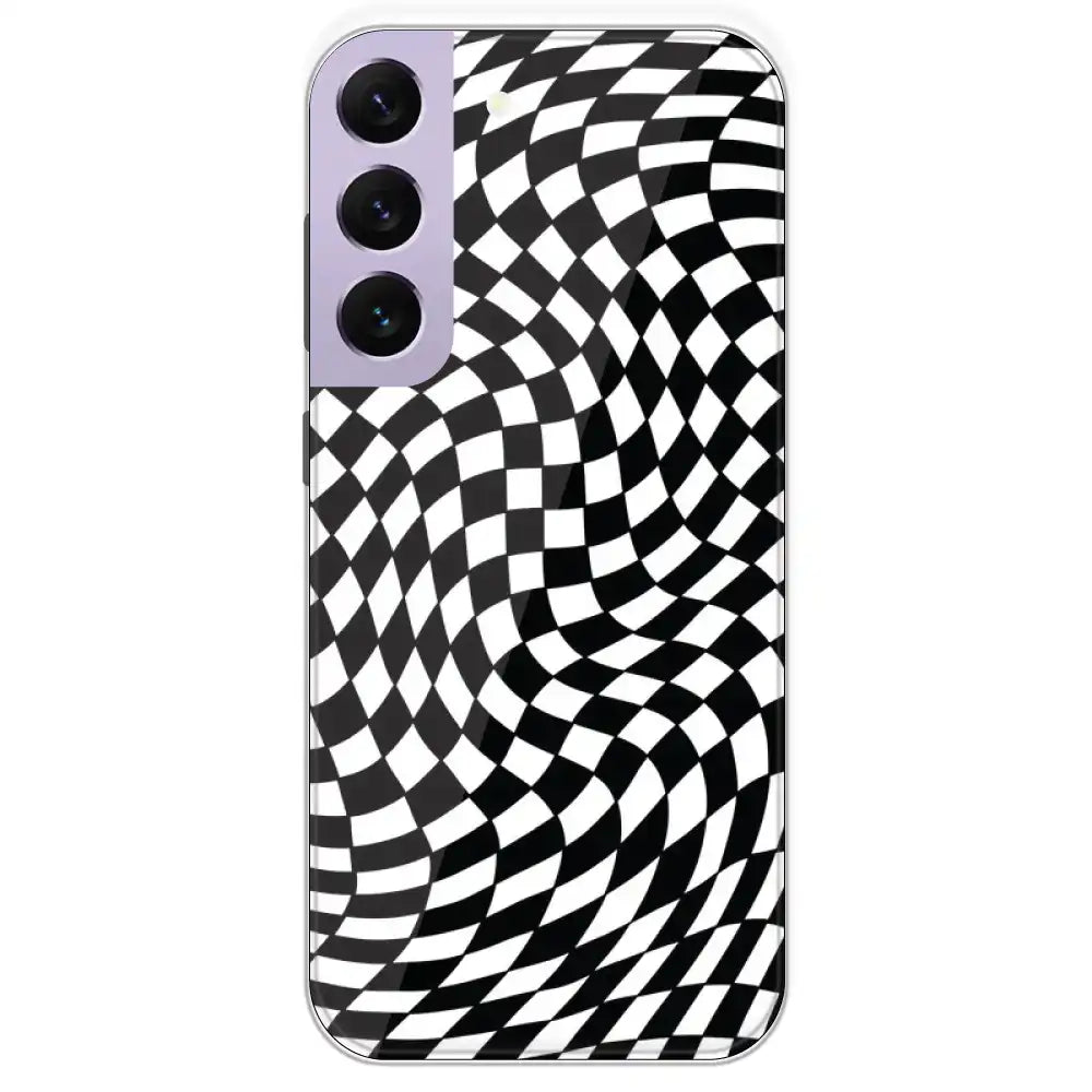 Checks - Printed Silicone Case For Samsung Galaxy S22 Plus