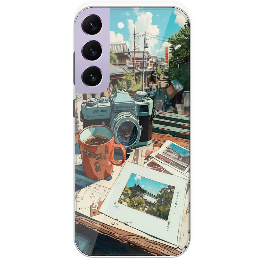 Vintage Camera Travel Vibes - Printed Silicone Case For Samsung Galaxy S22 Plus