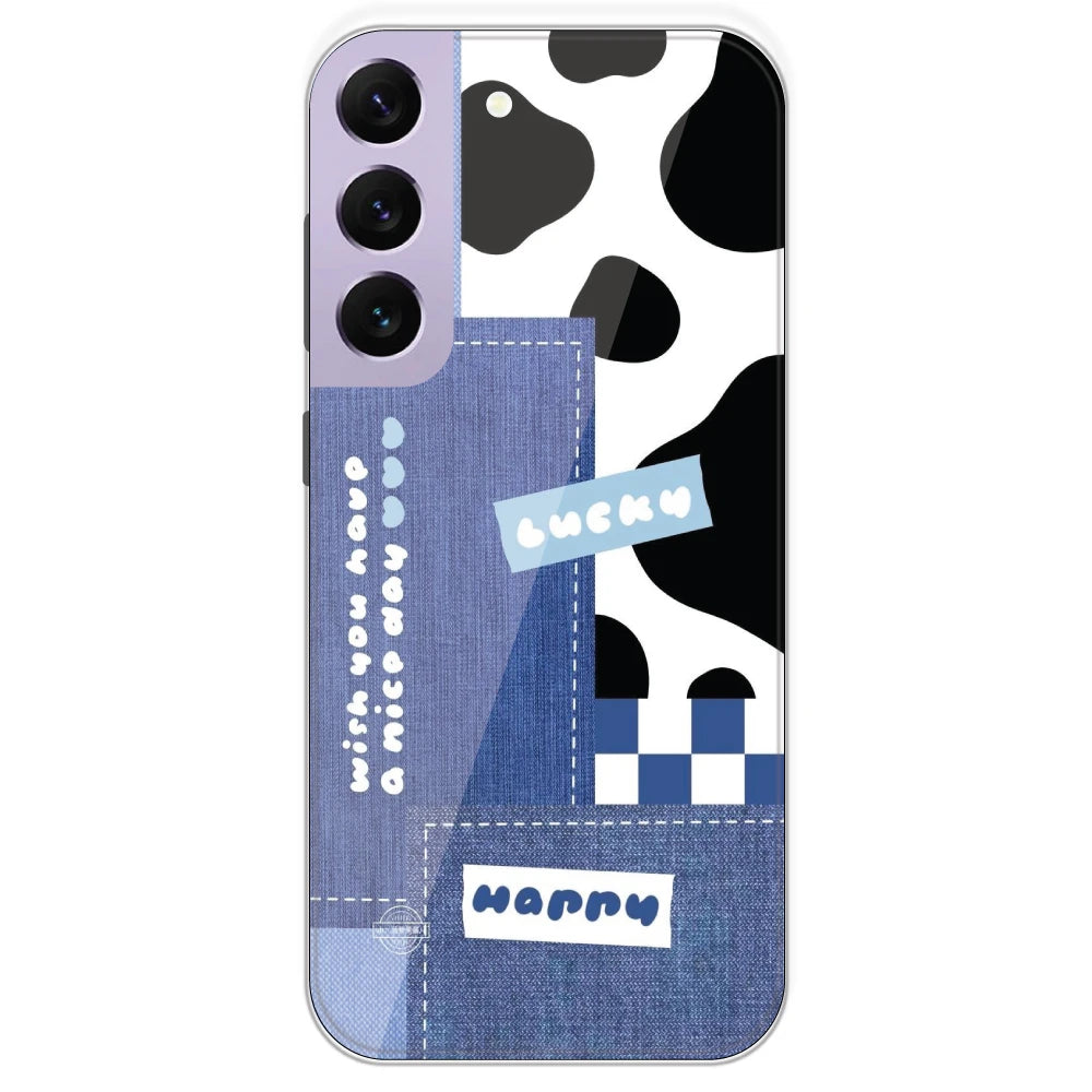 Cow Print Collage - Printed Silicone Case For Samsung Galaxy S22 Plus