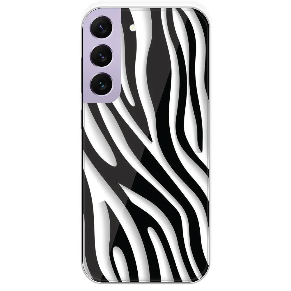 Zebra Print - Printed Silicone Case For Samsung Galaxy S22 Plus