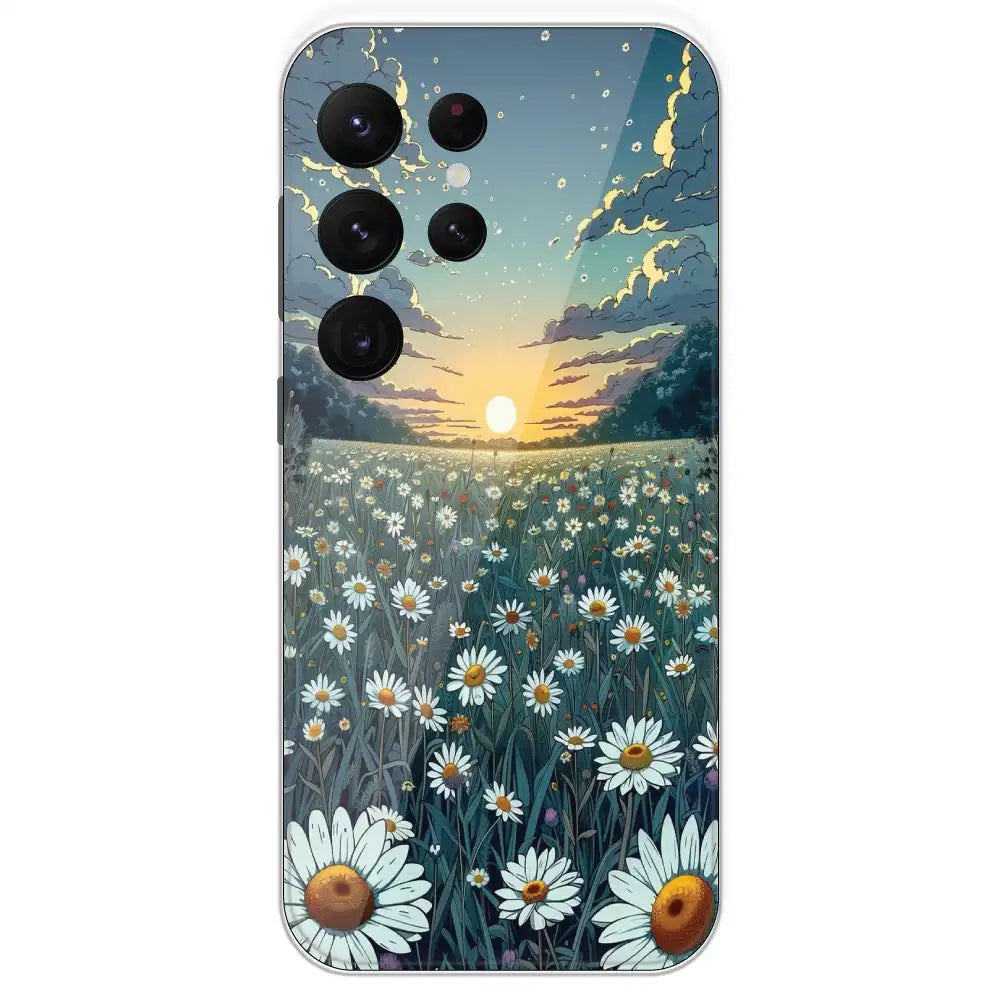 Daisy Sunset - Printed Silicone Case For Samsung Galaxy S22 Ultra