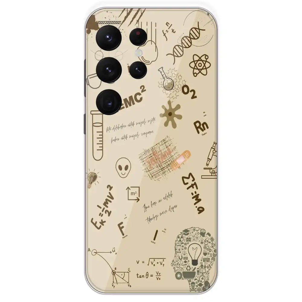 Physics Collage - Printed Silicone Case For Samsung Galaxy S22 Ultra