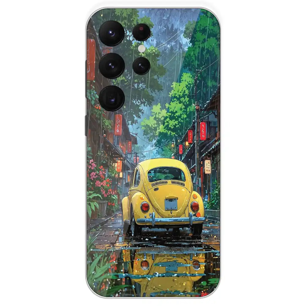 Yellow Bettle - Printed Silicone Case For Samsung Galaxy S22 Ultra