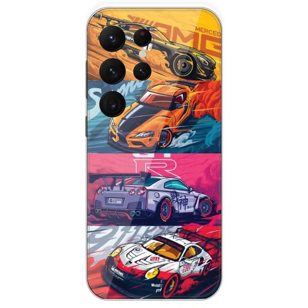 Sports Cars - Printed Silicone Case For Samsung Galaxy S22 Ultra