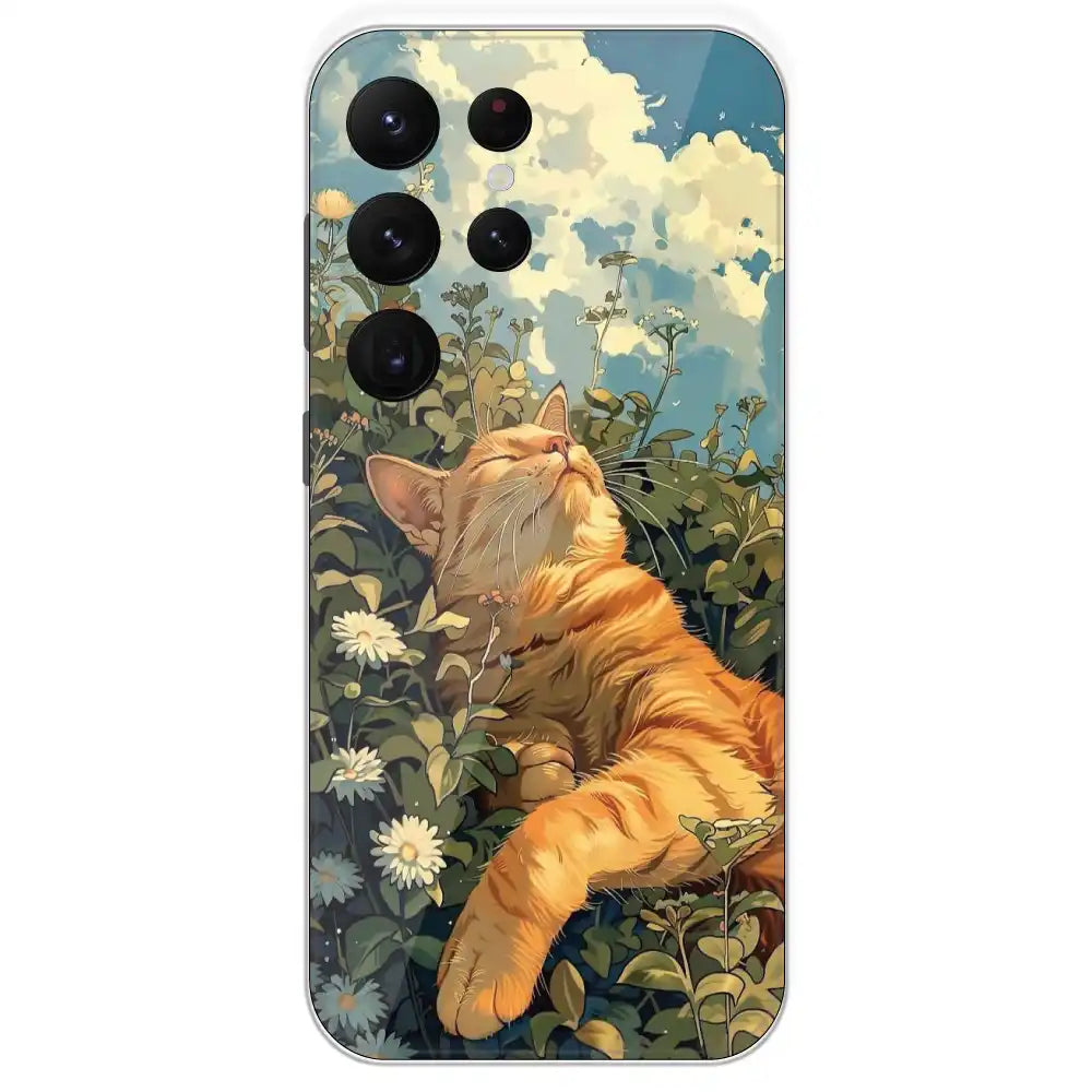 Garfield Sleeping - Printed Silicone Case For Samsung Galaxy S22 Ultra