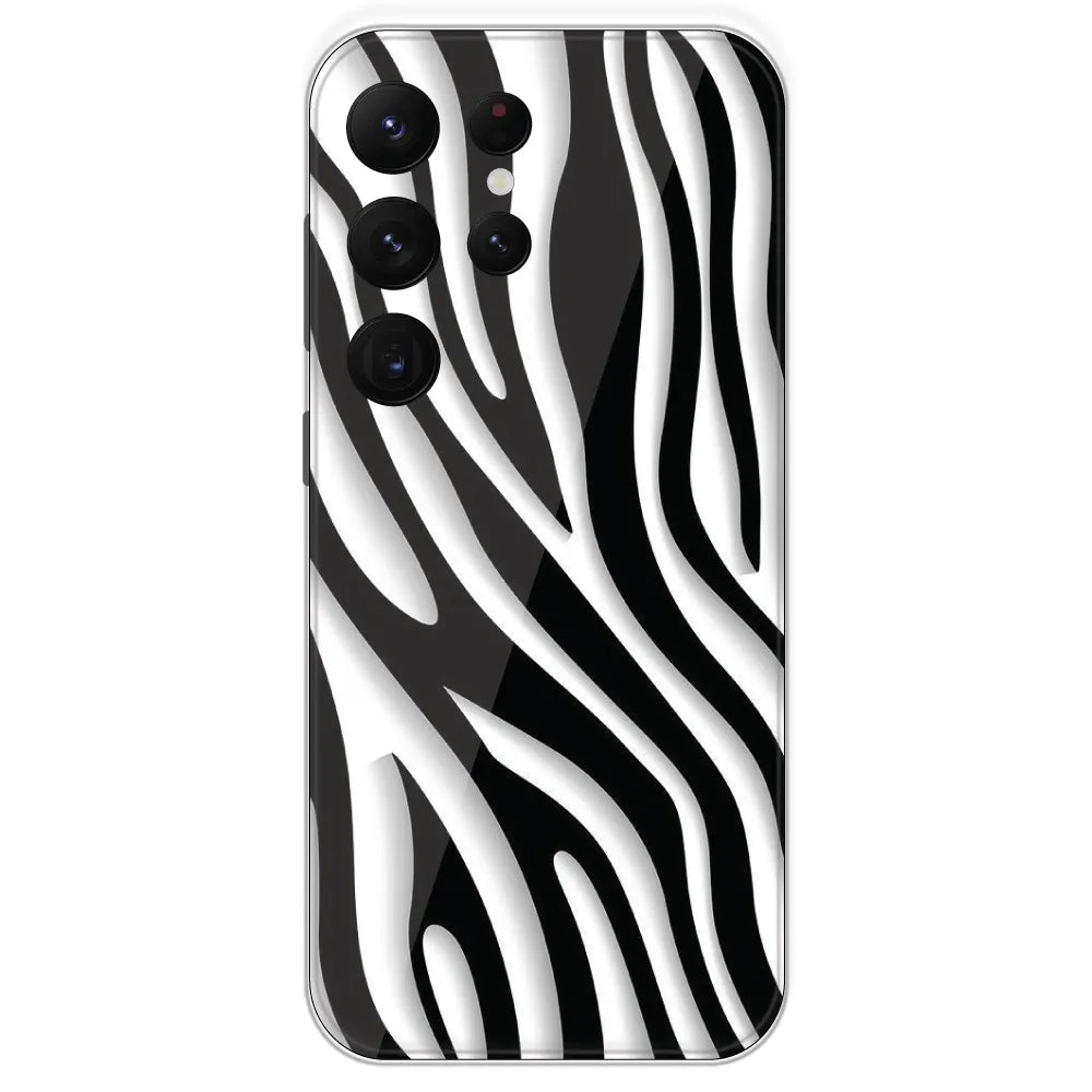 Zebra Print - Printed Silicone Case For Samsung Galaxy S22 Ultra
