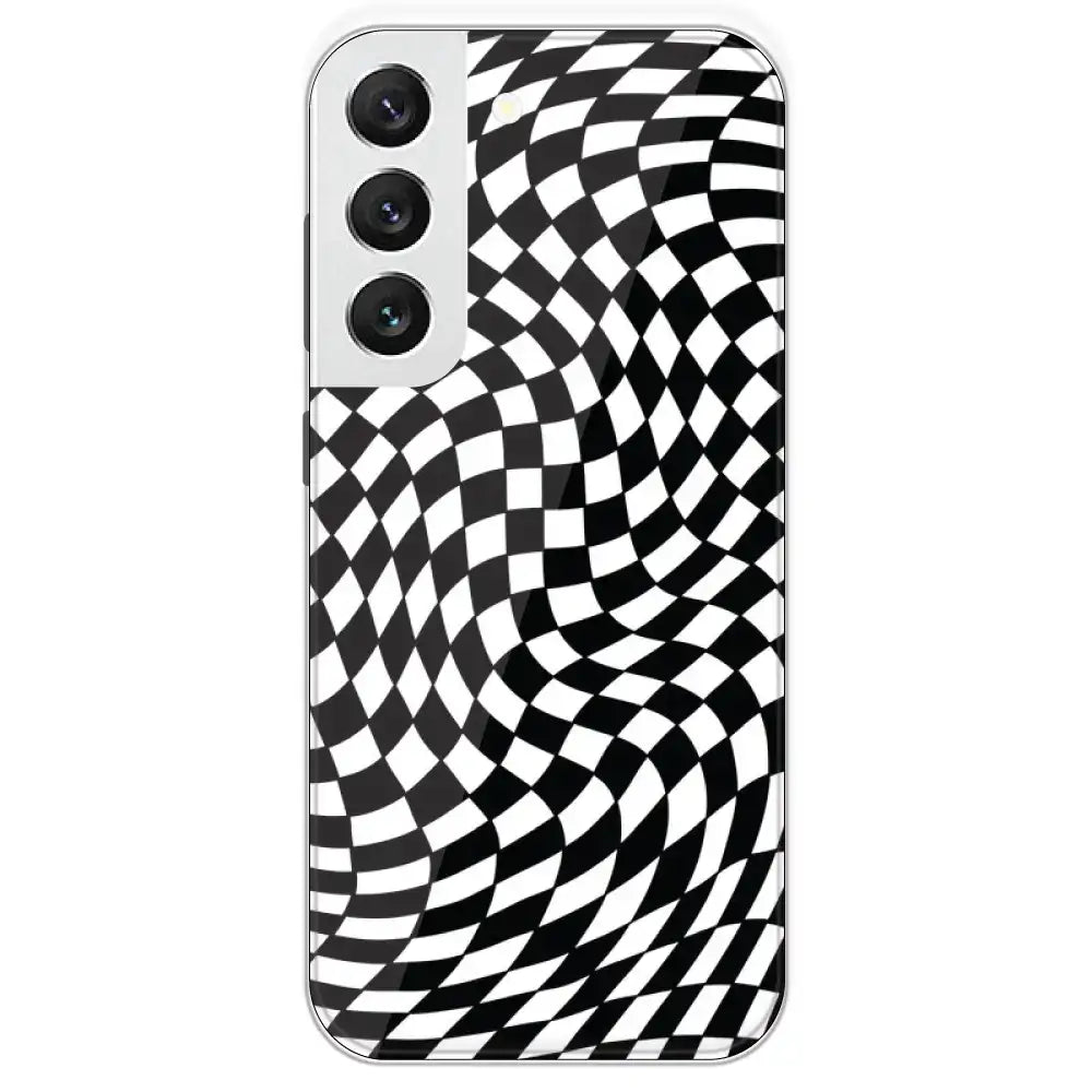 Checks - Printed Silicone Case For Samsung Galaxy S22
