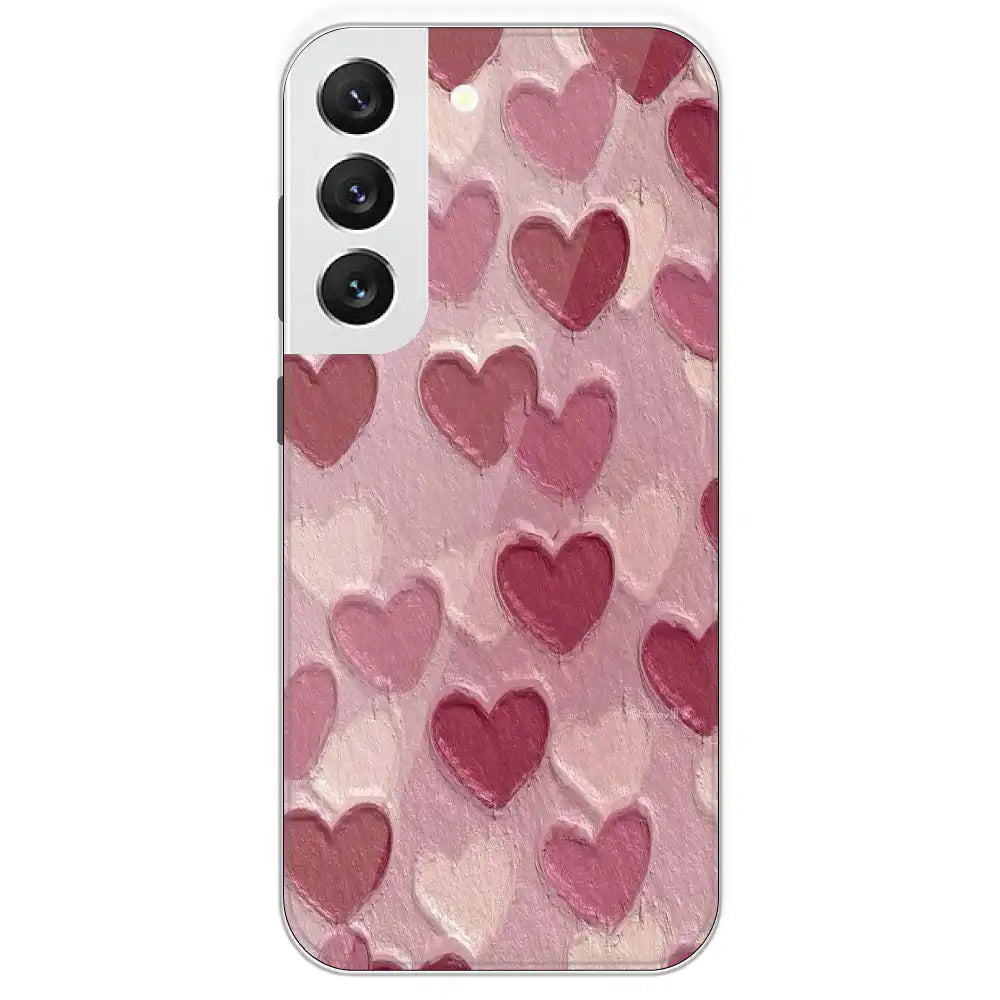 Pastel Hearts Love - Printed Silicone Case For Samsung Galaxy S22