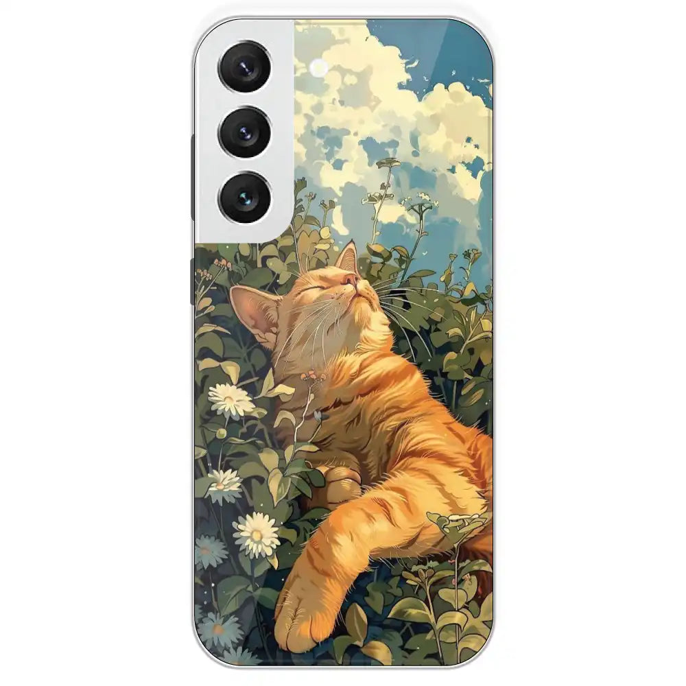 Garfield Sleeping - Printed Silicone Case For Samsung Galaxy S22
