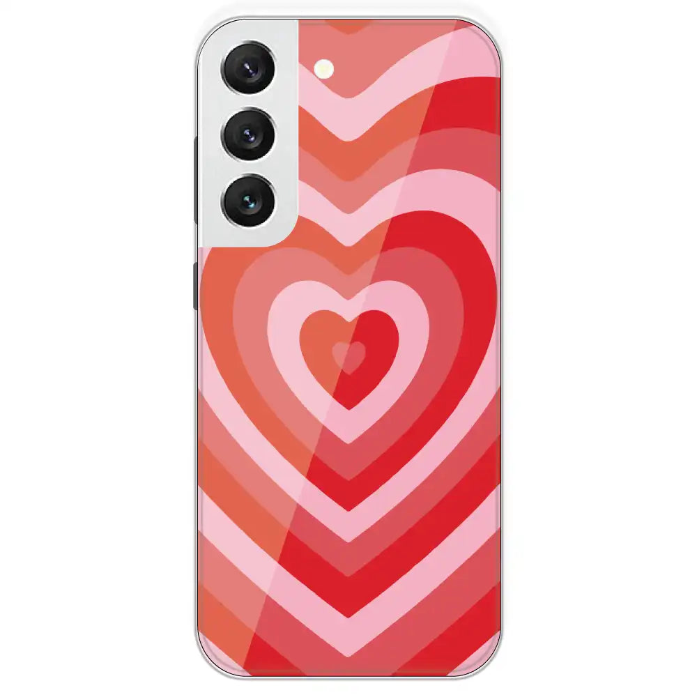 Red Hearts - Printed Silicone Case For Samsung Galaxy S22