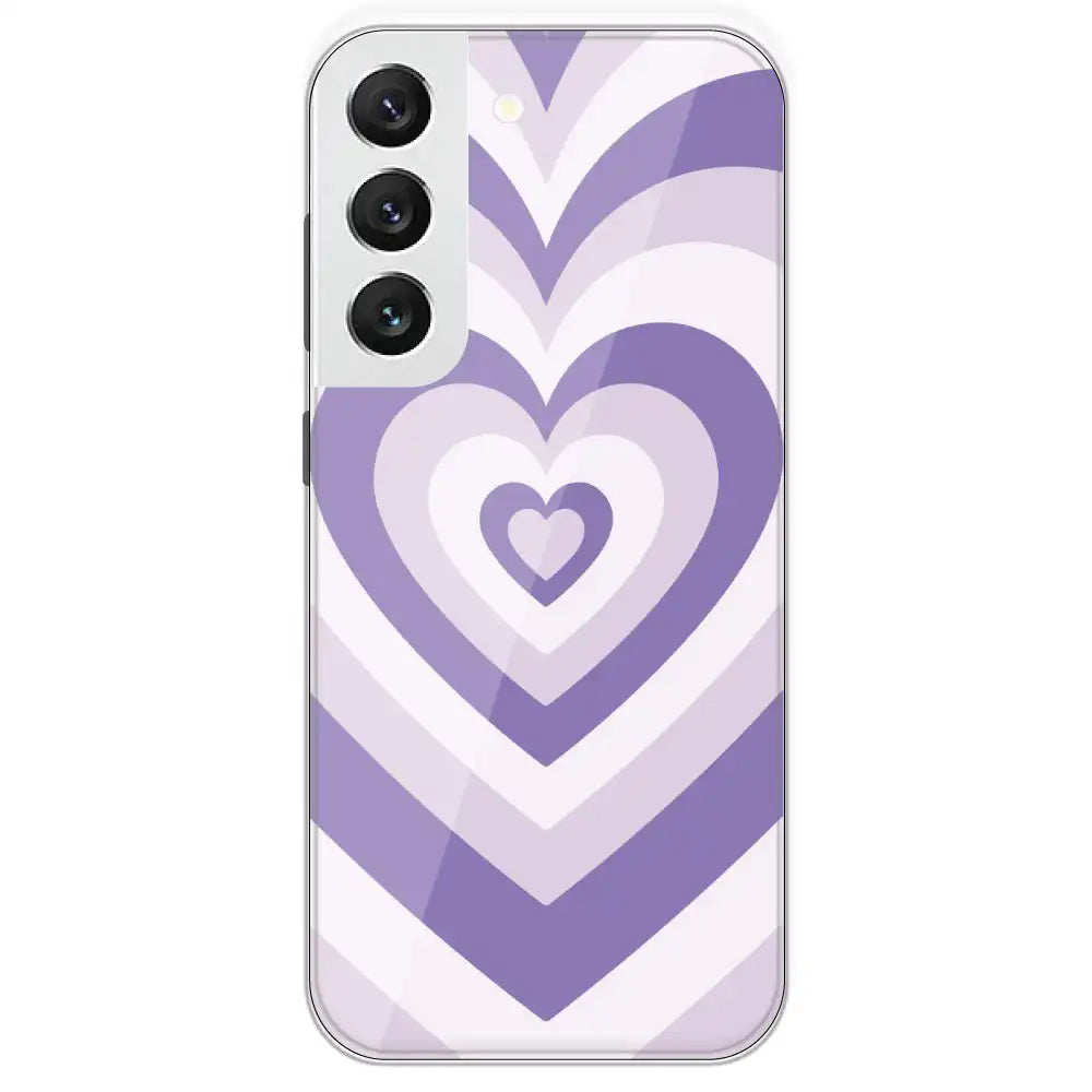 Dark Purple Hearts - Printed Silicone Case For Samsung Galaxy S22