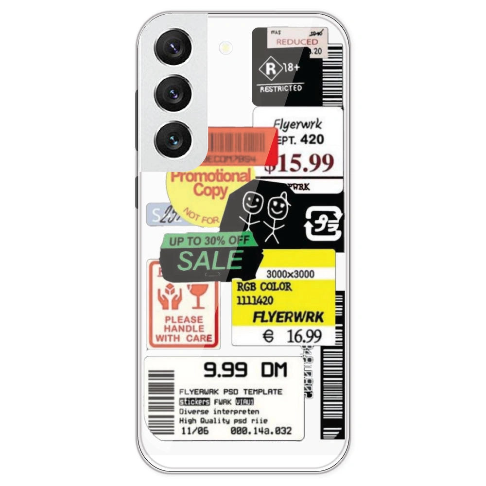 Sales - Clear Printed Silicone Case For Samsung Galaxy S22