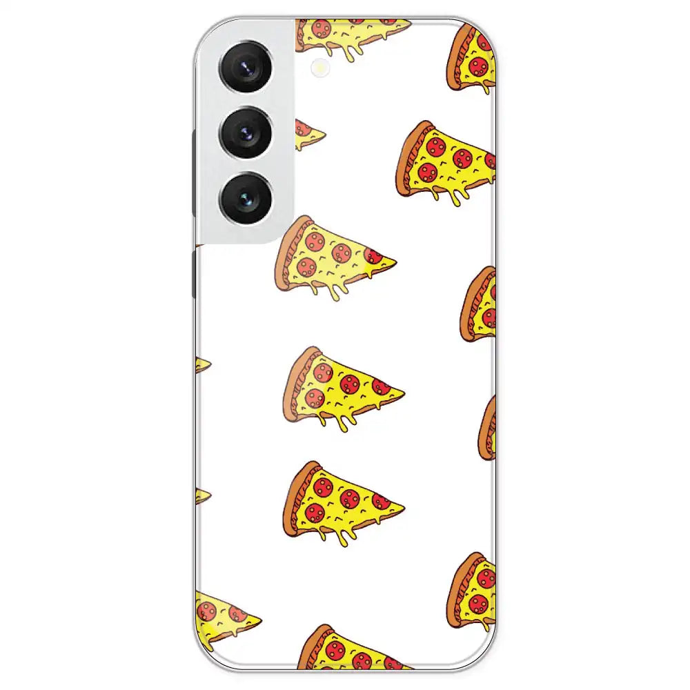 Pizza - Clear Printed Silicone Case For Samsung Galaxy S22