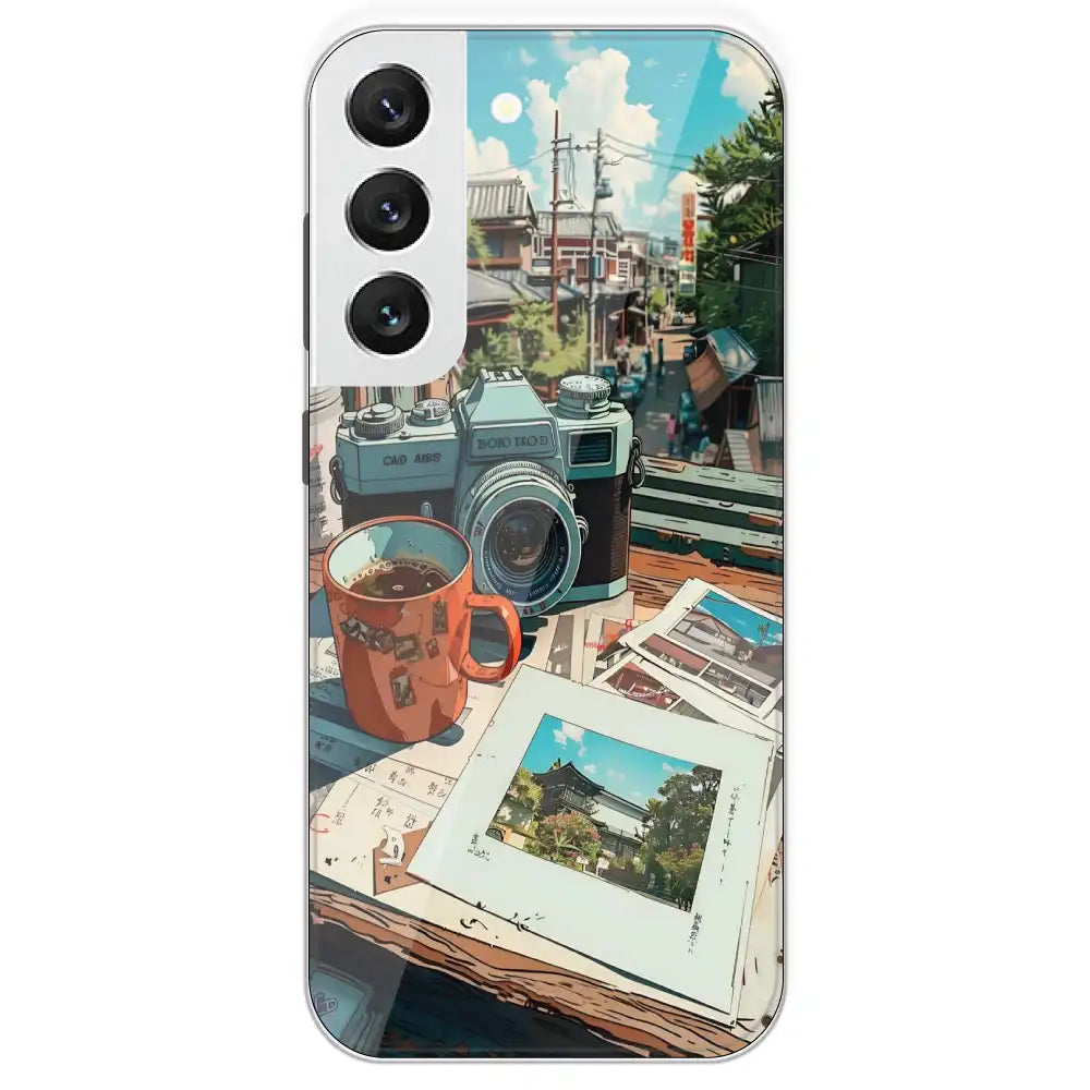 Vintage Camera Travel Vibes - Printed Silicone Case For Samsung Galaxy S22