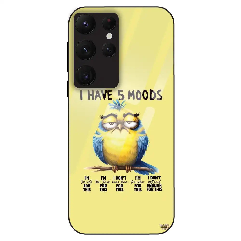 5 Moods Owl - Glass Case For Samsung Galaxy S22 Ultra