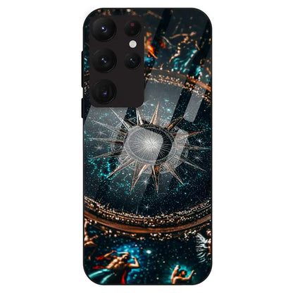 Celestial Star Compass - Glass Case For Samsung Galaxy S22 Ultra