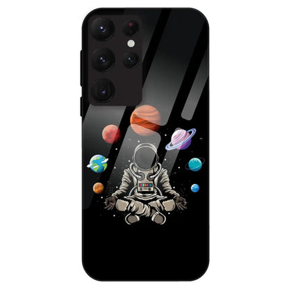 Astronaut Space Vibe - Glass Case For Samsung Galaxy S22 Ultra