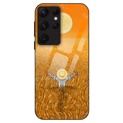 Golden Field Serenity - Glass Case For Samsung Galaxy S22 Ultra