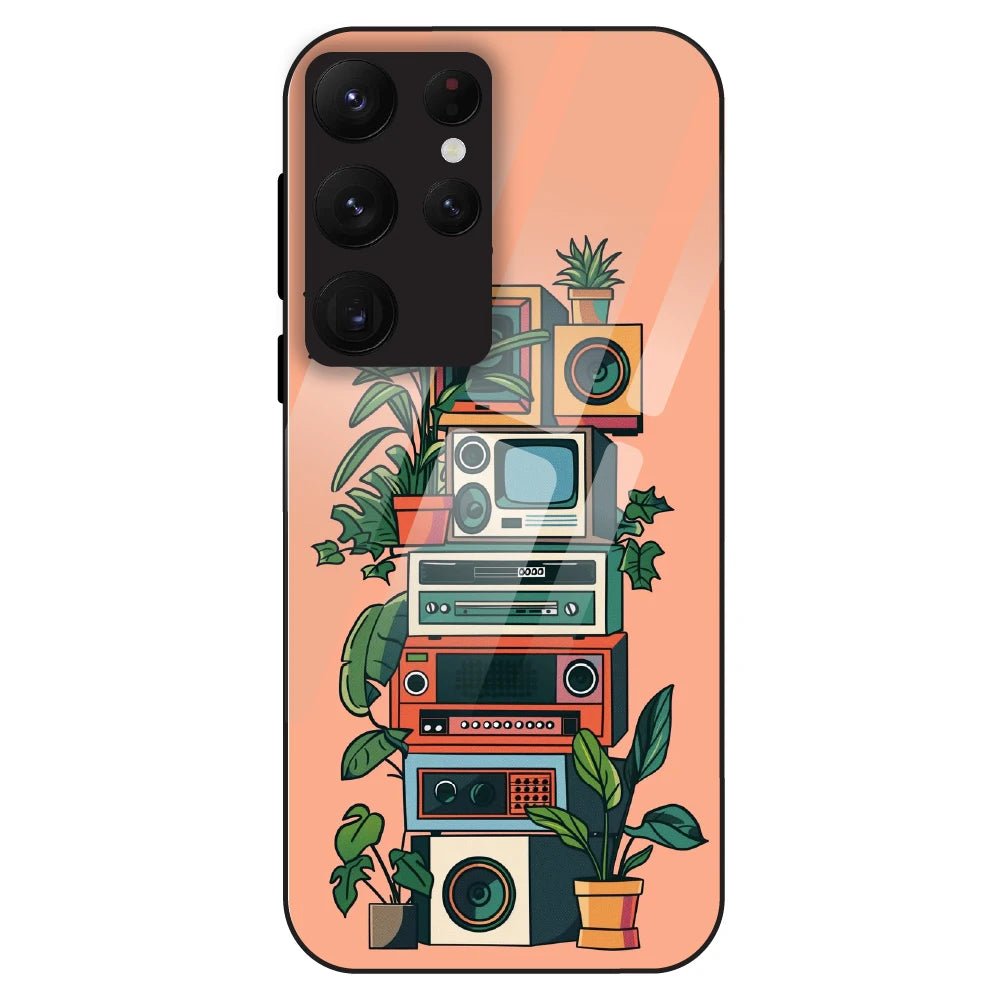 Vintage Audio Stack - Glass Case For Samsung Galaxy S22 Ultra