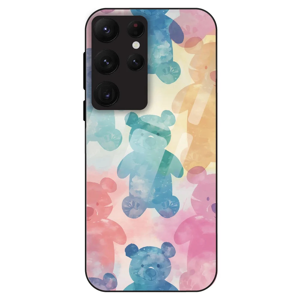 Pastel Teddy Dream - Glass Case For Samsung Galaxy S22 Ultra