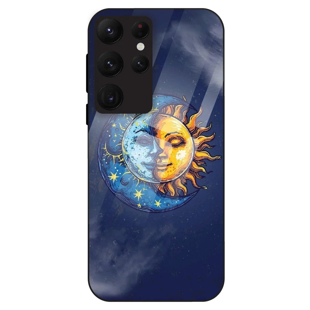 Celestial Eclipse Art - Glass Case For Samsung Galaxy S22 Ultra