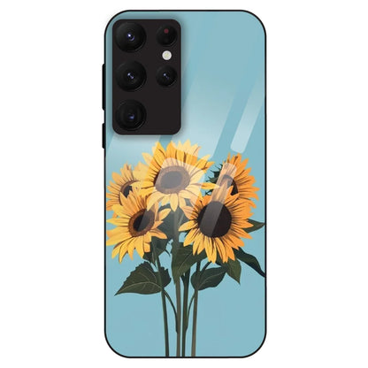 Sunflower Serenity - Glass Case For Samsung Galaxy S22 Ultra