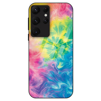 Neon Fluid Dreams - Glass Case For Samsung Galaxy S22 Ultra