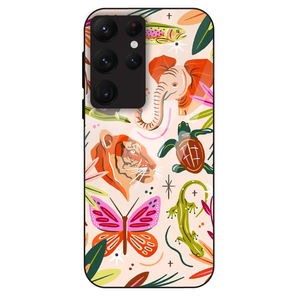 Wild Jungle Creatures - Glass Case For Samsung Galaxy S22 Ultra