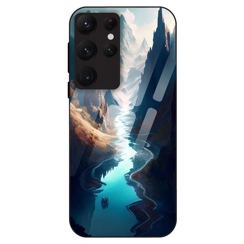 Mystic Valley River - Glass Case For Samsung Galaxy S22 Ultra