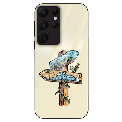 Nature Postbox Art Aesthetic - Glass Case For Samsung Galaxy S22 Ultra