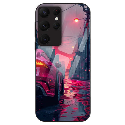Neon Street Racer - Glass Case For Samsung Galaxy S22 Ultra