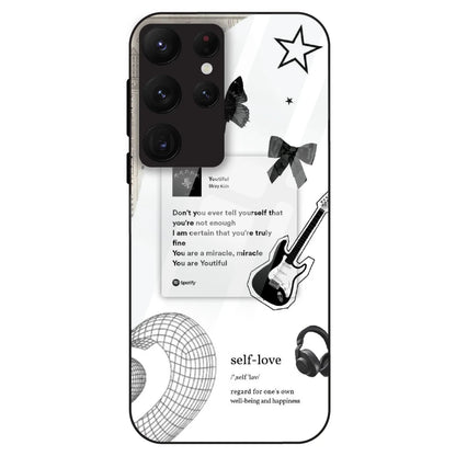 Monochrome Self-Love - Glass Case For Samsung Galaxy S22 Ultra