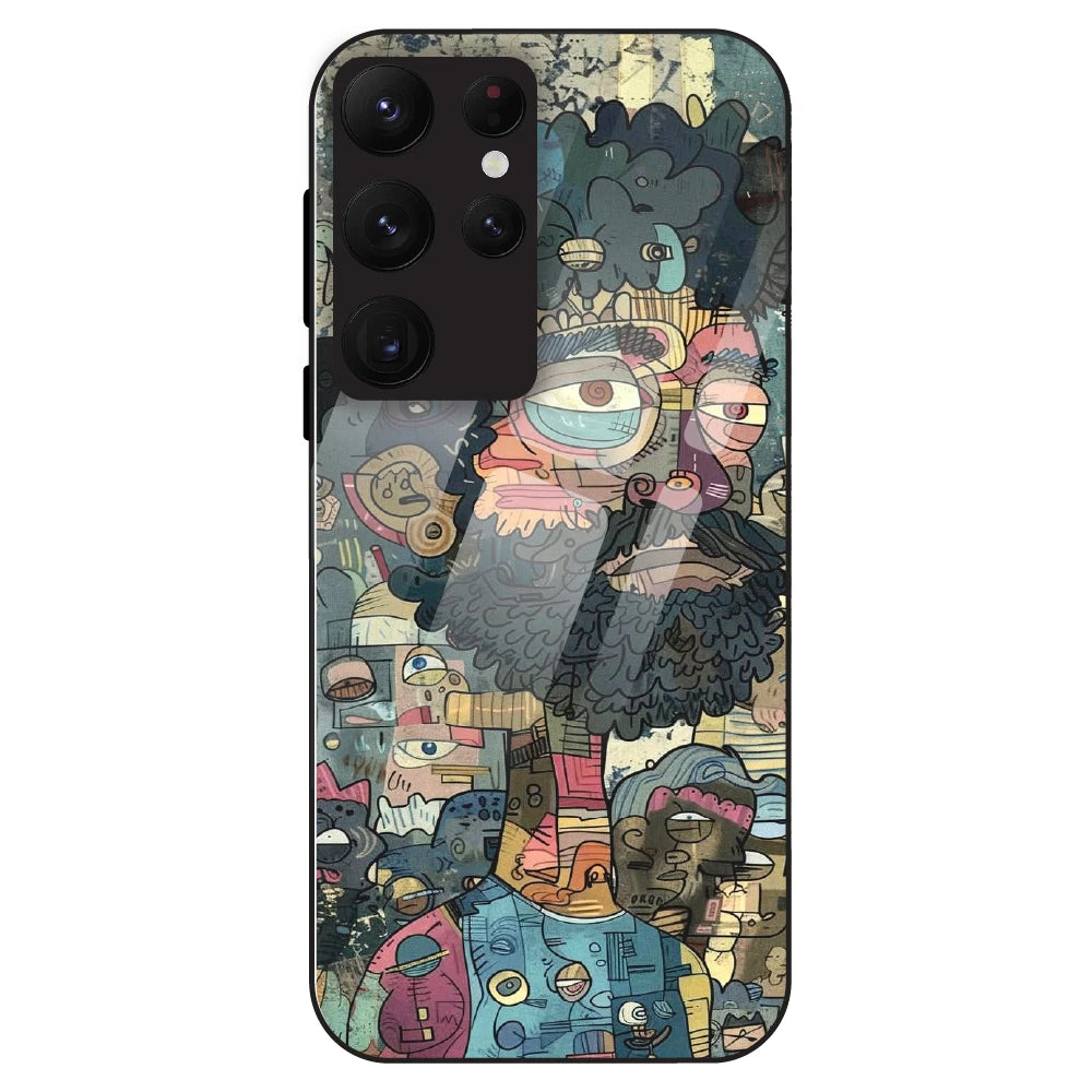 Urban Doodle Art - Glass Case For Samsung Galaxy S22 Ultra