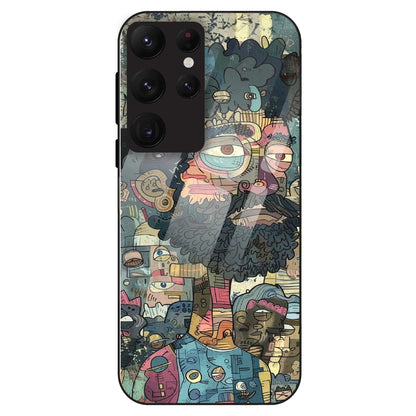 Urban Doodle Art - Glass Case For Samsung Galaxy S22 Ultra