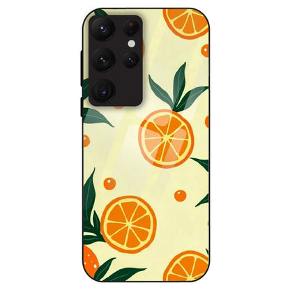 Citrus Orange Fresh - Glass Case For Samsung Galaxy S22 Ultra