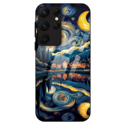 Starry Night Dreamscape - Glass Case For Samsung Galaxy S22 Ultra