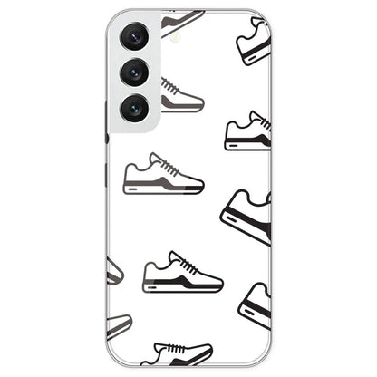 Black Sneakers - Clear Printed Silicone Case For Samsung Galaxy S22