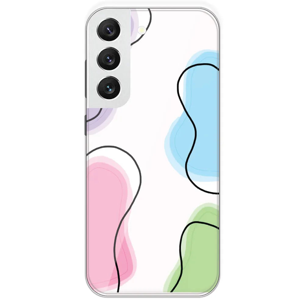 Rainbow Cow Print - Clear Printed Silicone Case For Samsung Galaxy S22