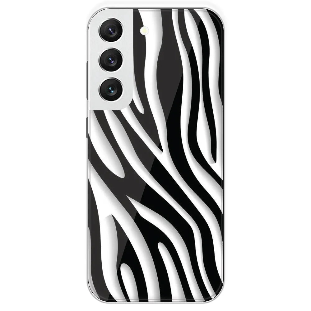 Zebra Print - Printed Silicone Case For Samsung Galaxy S22