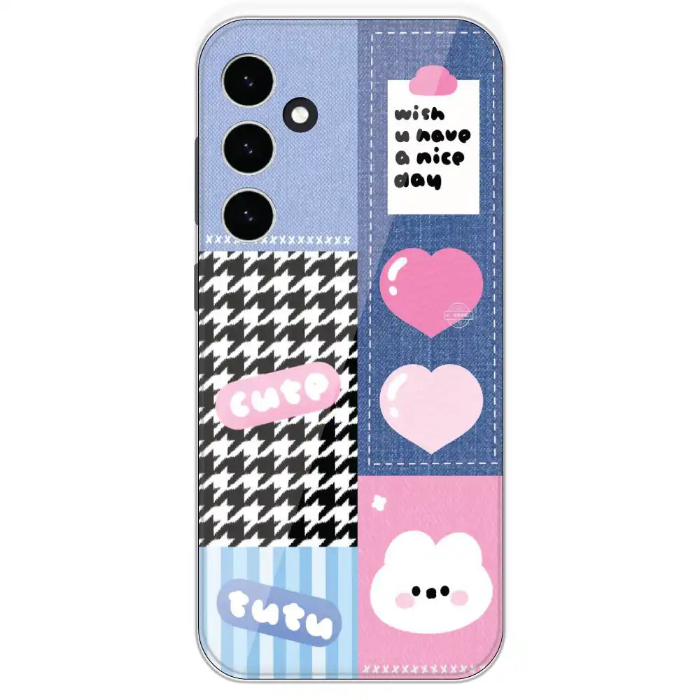 Cute Pink Bear Collage - Printed Silicone Case For Samsung Galaxy S23 FE