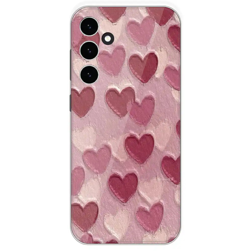 Pastel Hearts Love - Printed Silicone Case For Samsung Galaxy S23 FE